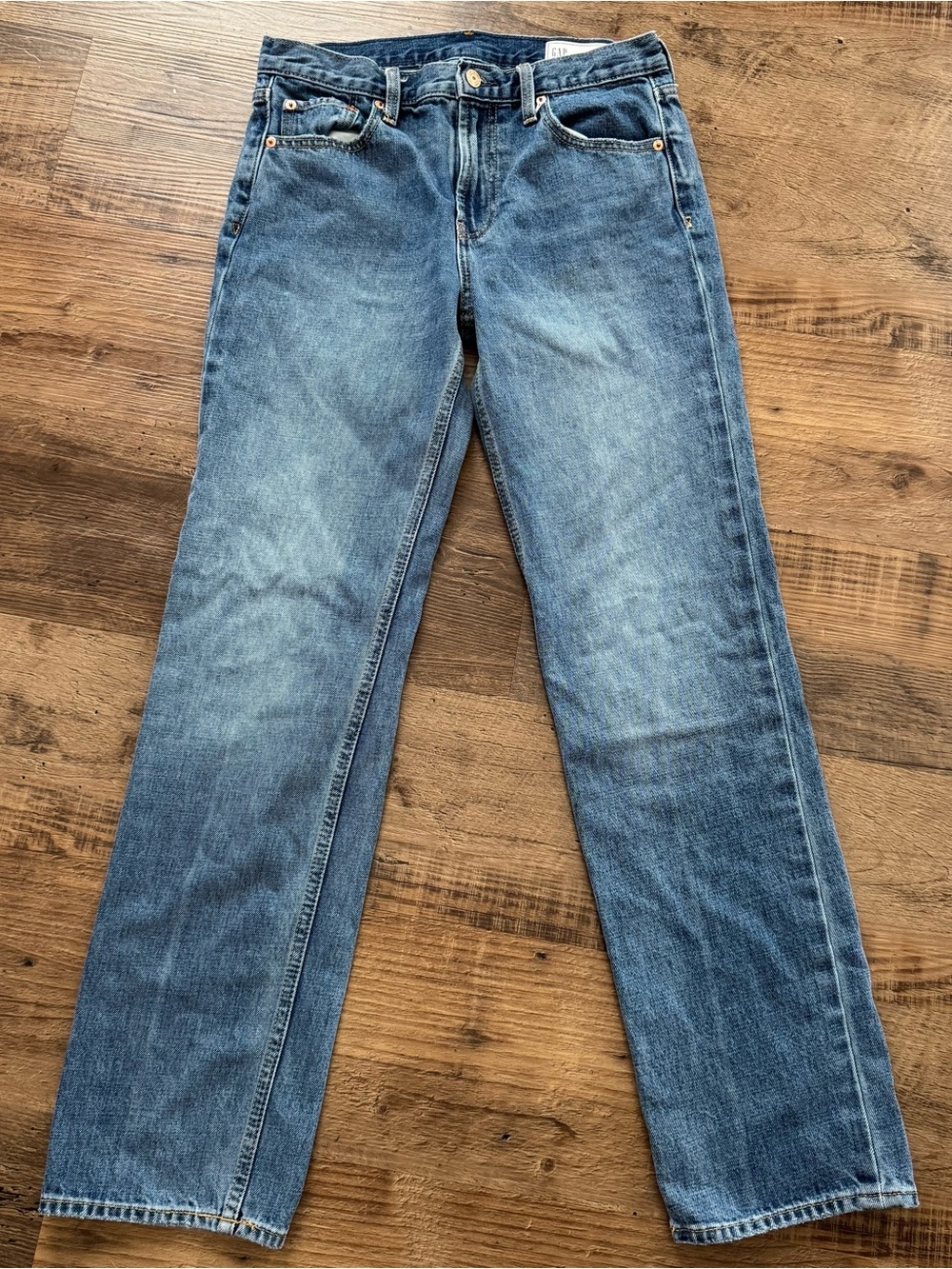 GAP Women’s Jeans Size 25 Regular Medium Wash Straight Leg Denim Pants Cotton